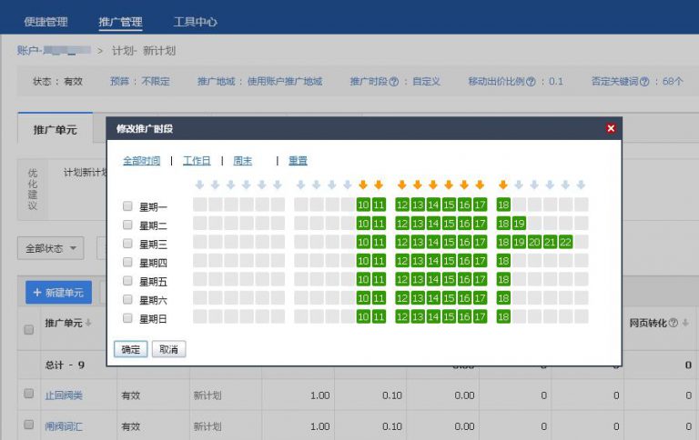 「上海SEM」360競價賬戶推廣時段設置優化方法
